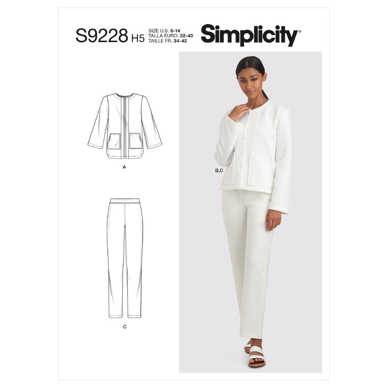 S9228 MISSES' SPORTSWEAR Simplicity Sewing Pattern 9228