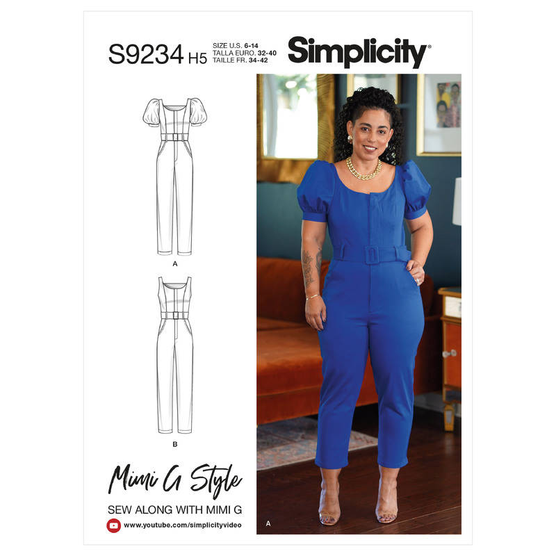 S9234 MISSES' JUMPSUIT Simplicity Sewing Pattern 9234