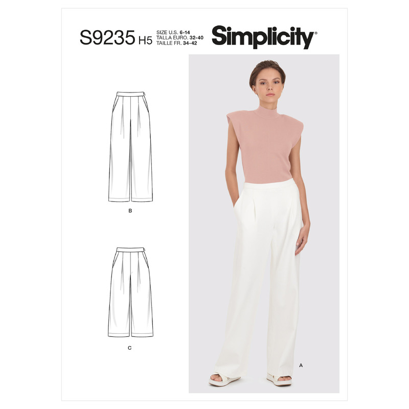 S9235 MISSES' PANTS Simplicity Sewing Pattern 9235