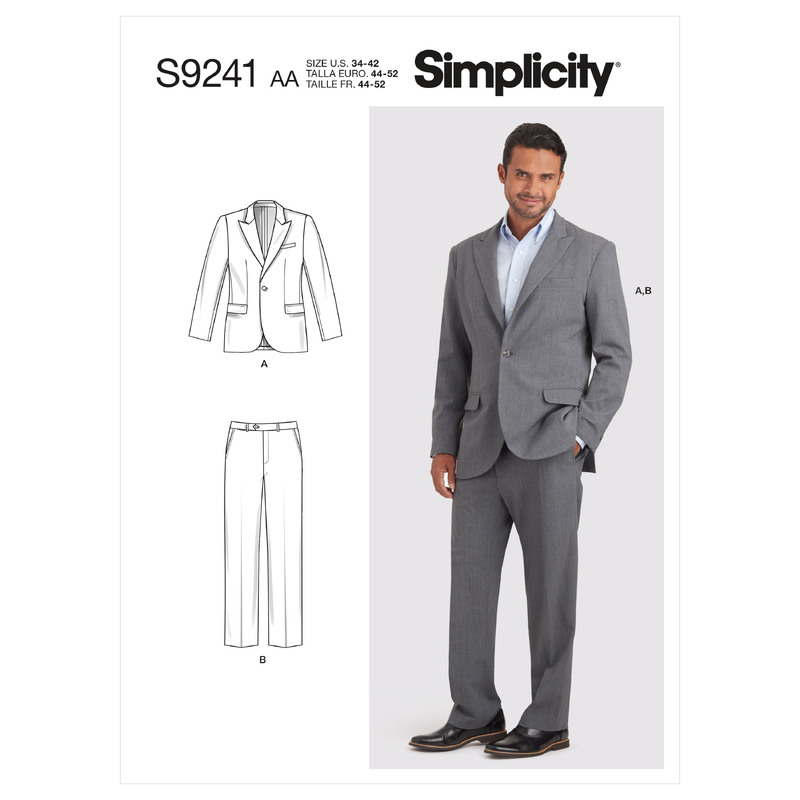 S9241 MEN'S SUIT Simplicity Sewing Pattern 9241