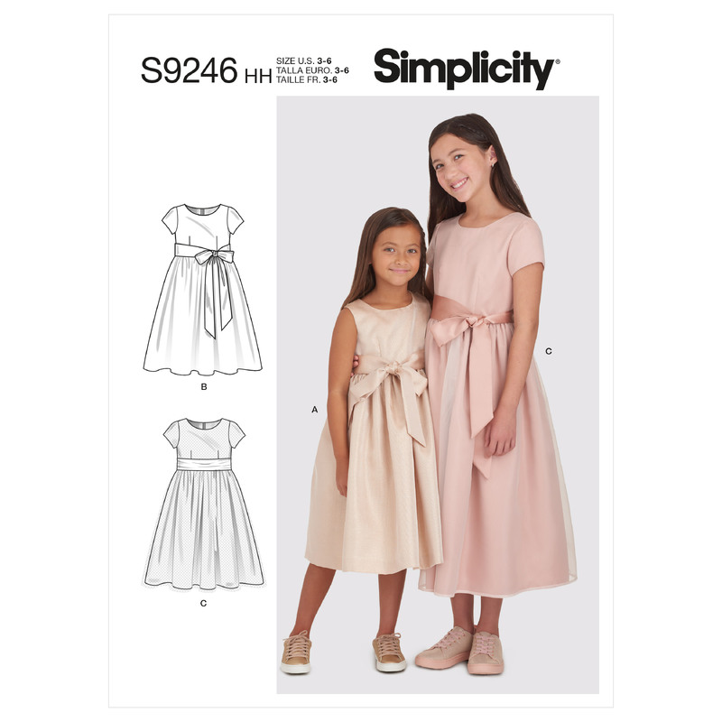 S9246 CHILD & GIRL DRESSES Simplicity Sewing Pattern 9246