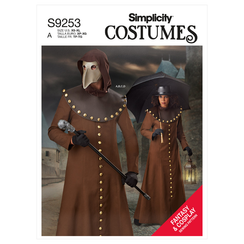 S9253 UNISEX COSTUMES Simplicity Sewing Pattern 9253