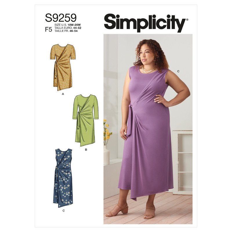 S9259 WOMEN KNIT DRESS & TUNIC Simplicity Sewing Pattern 9259