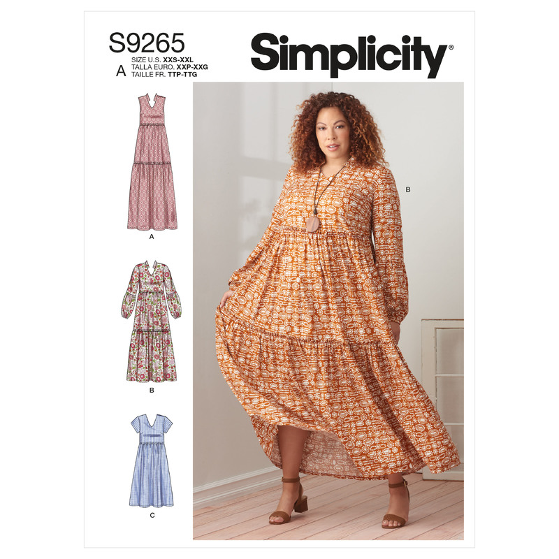 S9265 MISSES & WOMEN'S DRESSES Simplicity Sewing Pattern 9265