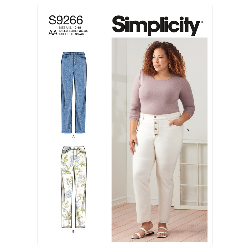 S9266 MISSES & WOMEN'S JEANS Simplicity Sewing Pattern 9266