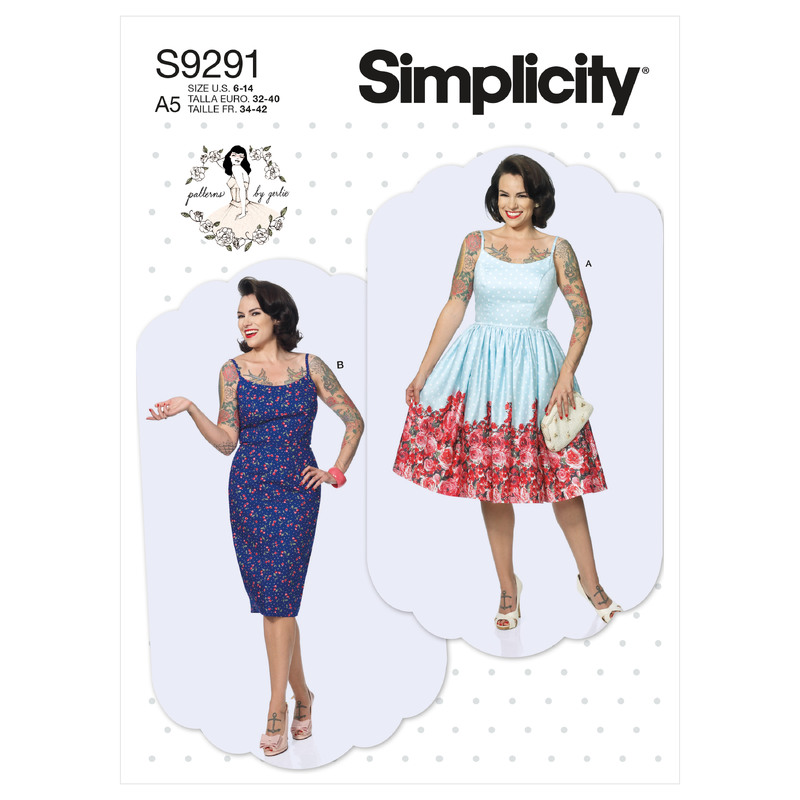 S9291 MISSES DRESS WITH SKIRT Simplicity Sewing Pattern 9291