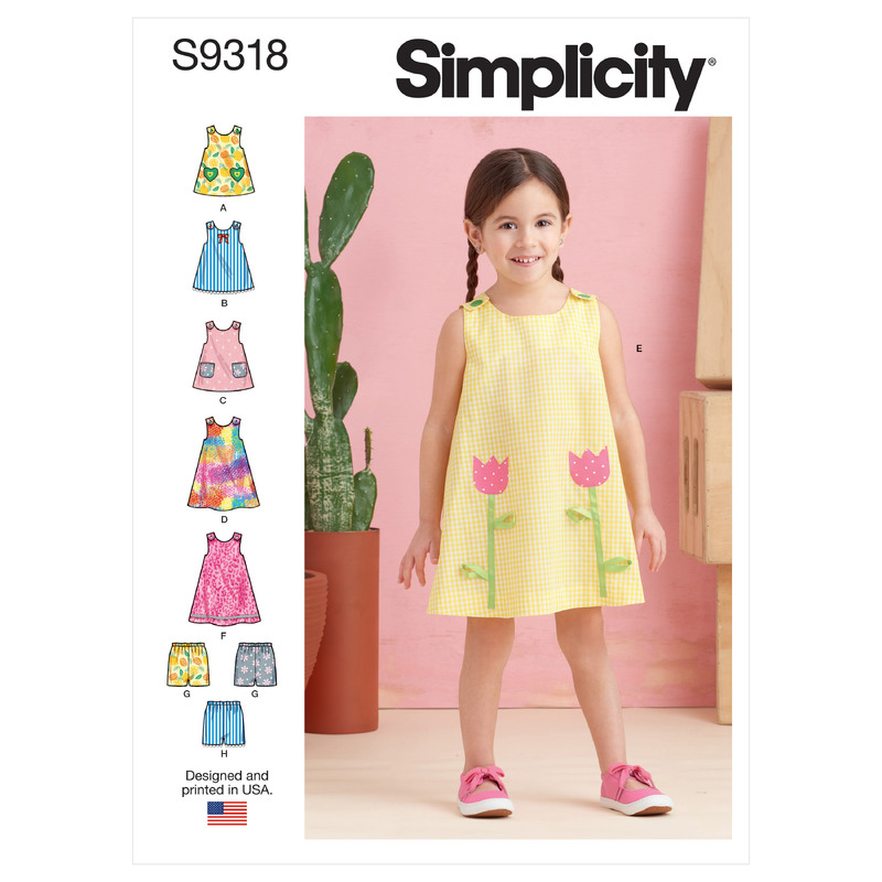 S9318 TODDLERS' SPORTSWEAR Simplicity Sewing Pattern 9318