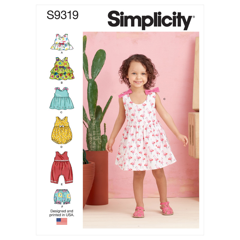 S9319 TODDLERS' SPORTSWEAR Simplicity Sewing Pattern 9319