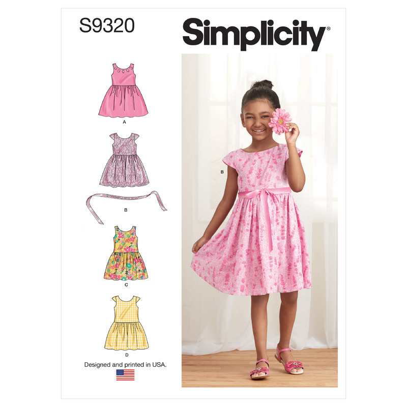 S9320 CHILDREN SKIRT DRESS Simplicity Sewing Pattern 9320