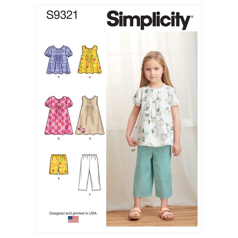 S9321 CHILD & GIRL SPORTSWEAR Simplicity Sewing Pattern 9321