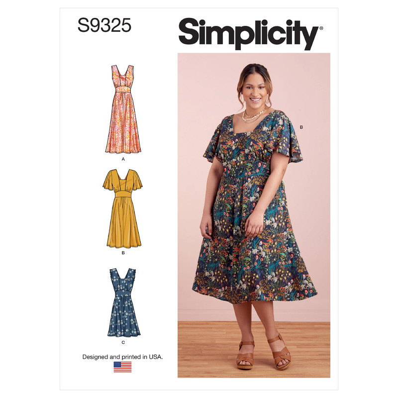 S9325 MISSES' & WOMEN'S DRESS Simplicity Sewing Pattern 9325