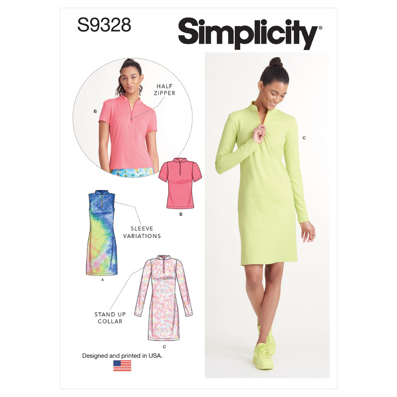 S9328 MISSES' DRESS & TOP Simplicity Sewing Pattern 9328