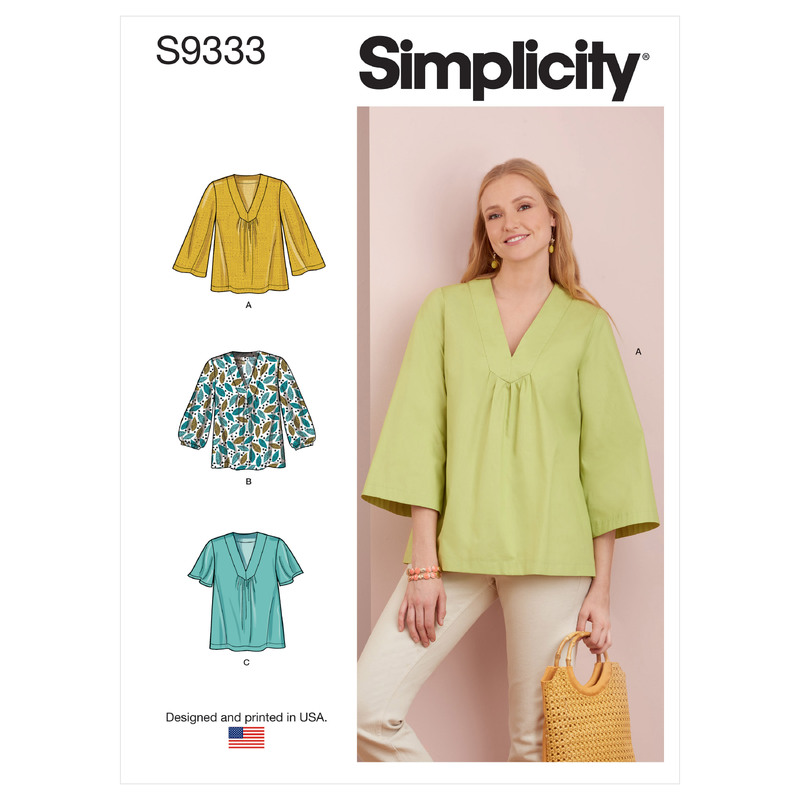 S9333 MISSES' TOP Simplicity Sewing Pattern 9333