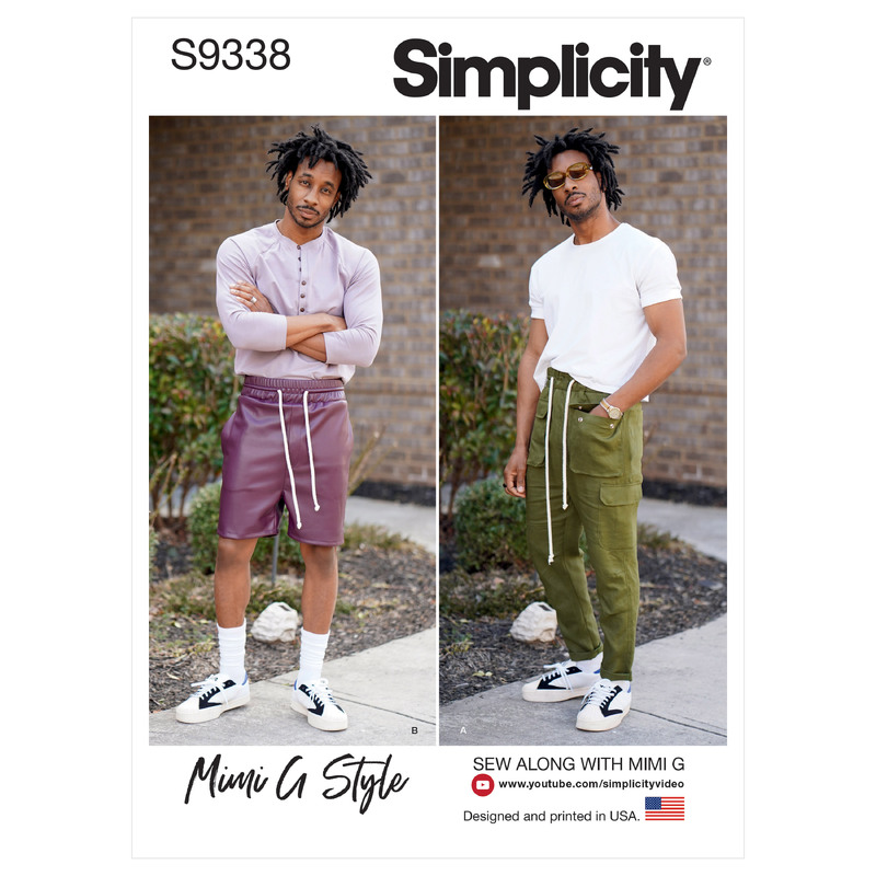 S9338 MEN'S PANTS OR SHORTS Simplicity Sewing Pattern 9338