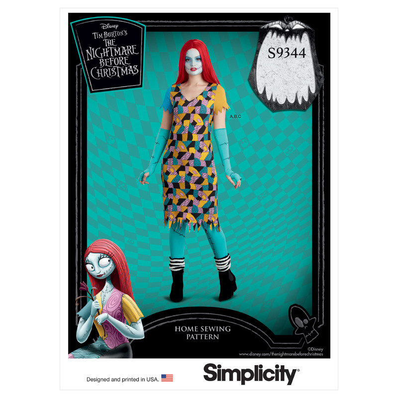 S9344 MISS COSTUME & FACE MASK Simplicity Sewing Pattern 9344