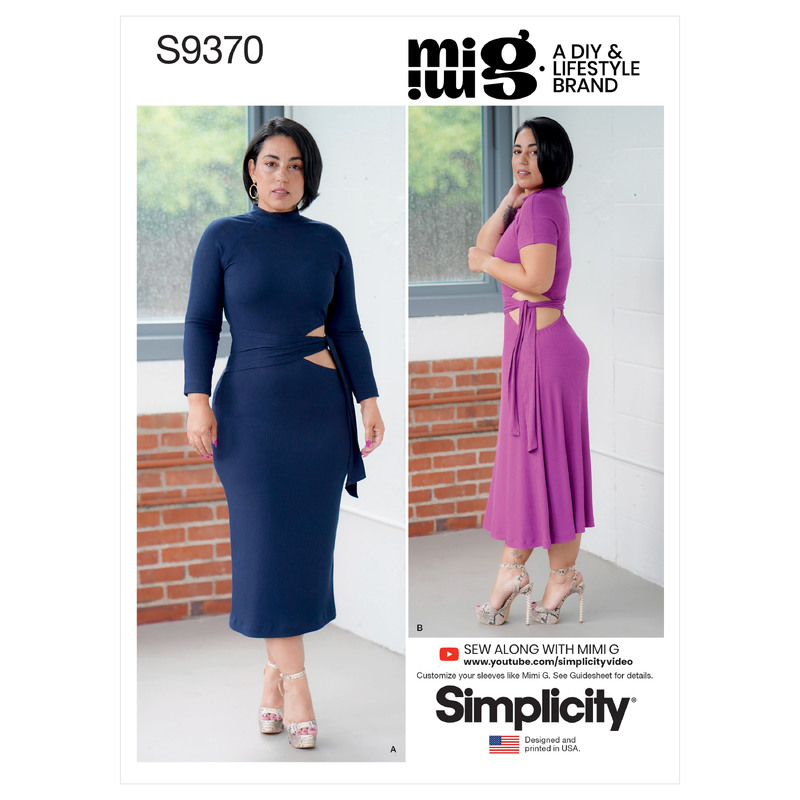 S9370 MISSES' KNIT DRESS Simplicity Sewing Pattern 9370