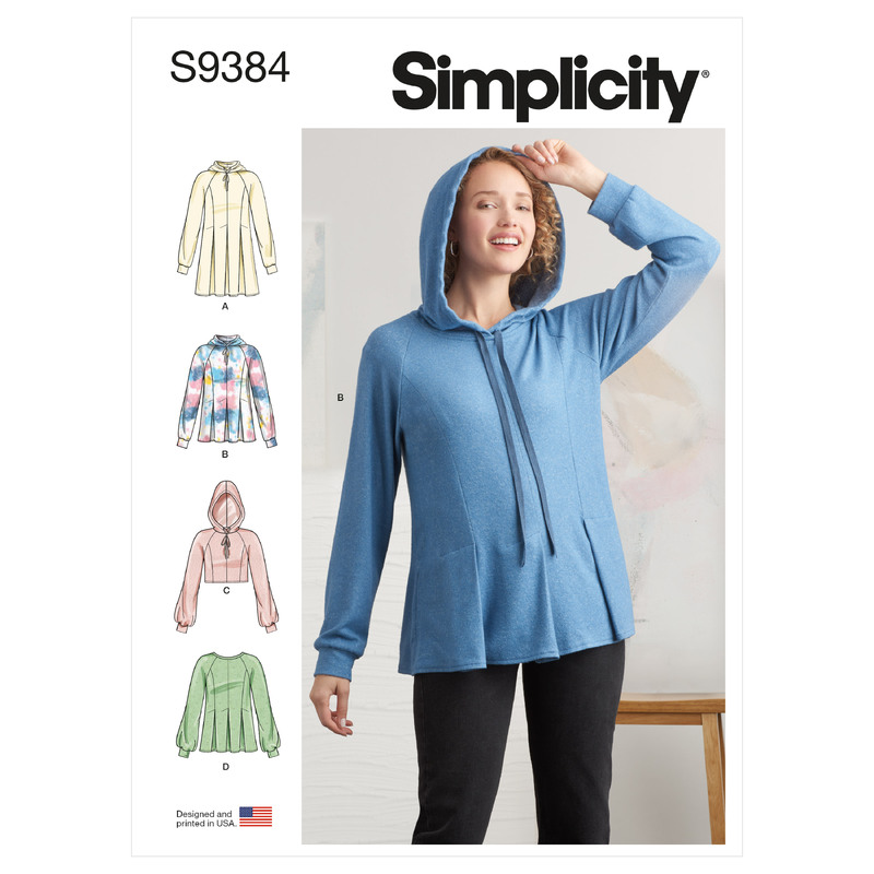 S9384 MISSES' SWEATSHIRTS Simplicity Sewing Pattern 9384