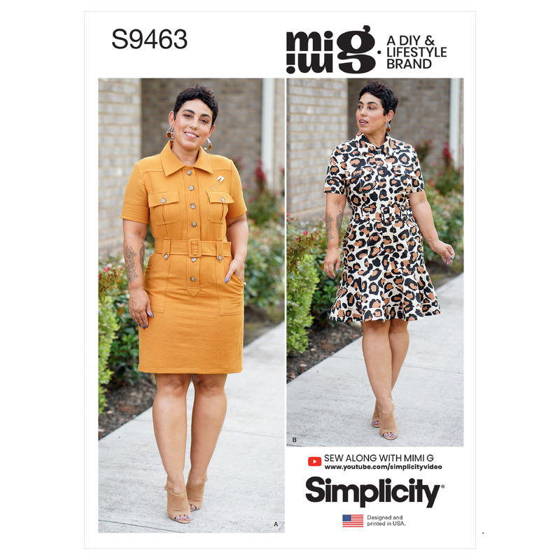 S9463 MISSES' DRESS & BELT Simplicity Sewing Pattern 9463