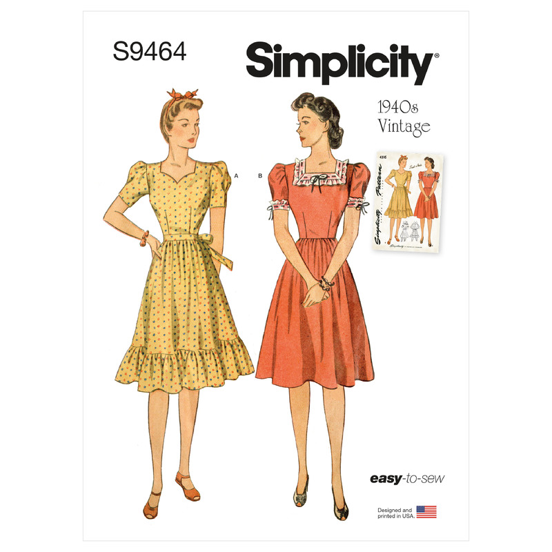 S9464 MISSES' DRESS Simplicity Sewing Pattern 9464