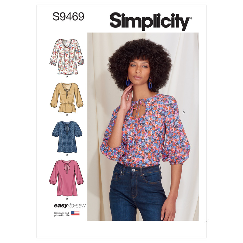 S9469 MISSES' TOPS Simplicity Sewing Pattern 9469