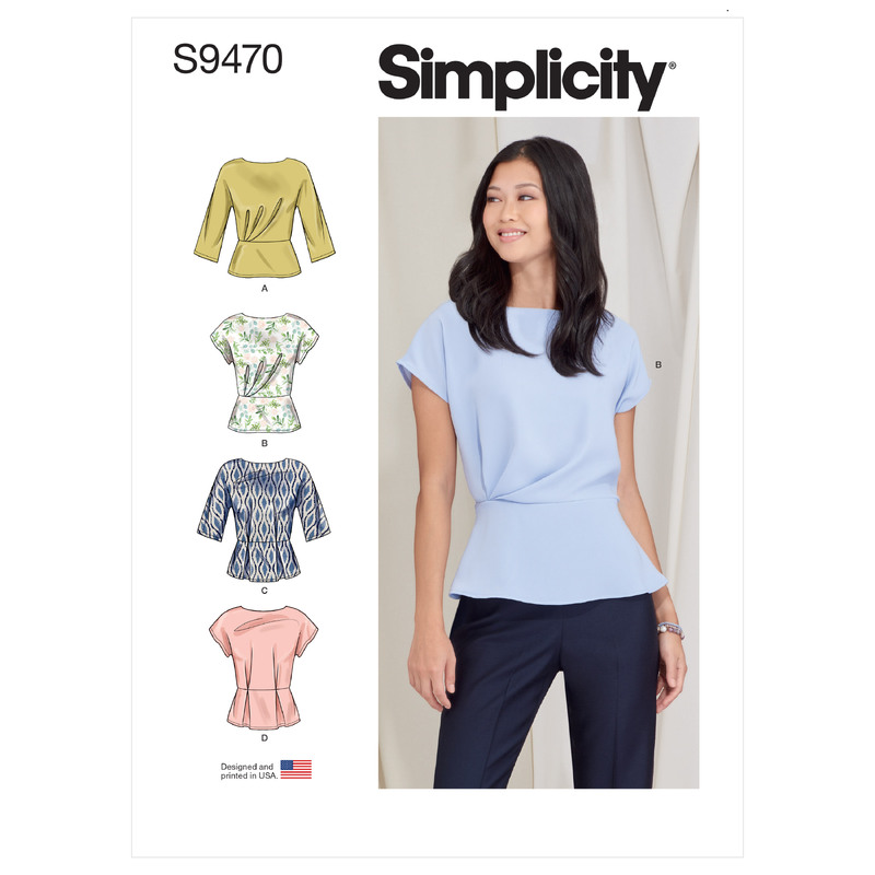 S9470 MISSES' TOPS Simplicity Sewing Pattern 9470