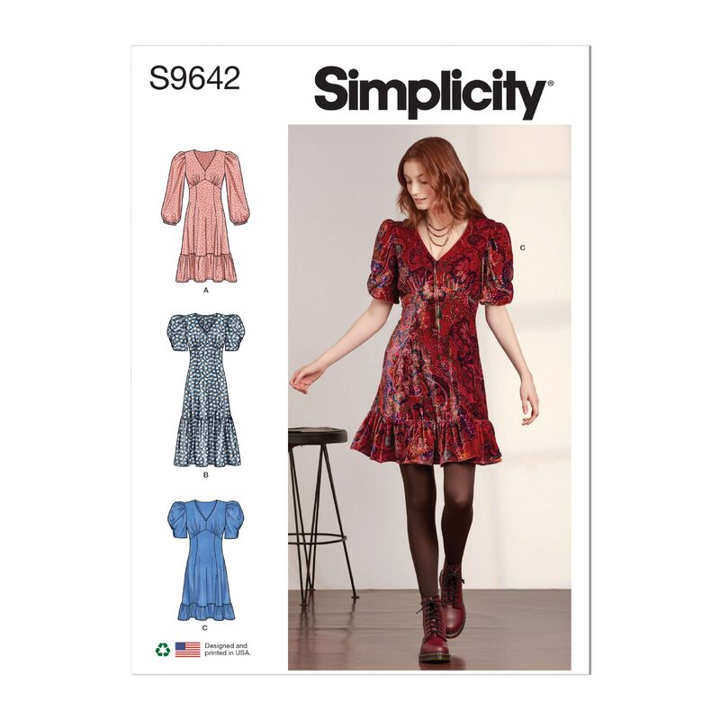 Simplicity Sewing Pattern S9642d5 Misses’ Dress size 4-12