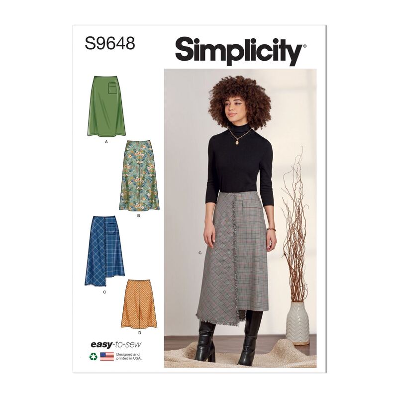 Simplicity Sewing Pattern S9648 Misses' Skirts, Sizes K5 - 8-16