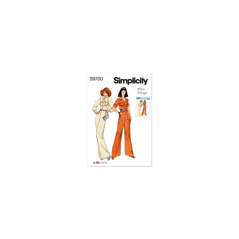 Simplicity Sewing Pattern S9700 Misses’ Vintage Jumpsuit Sizes 8-16