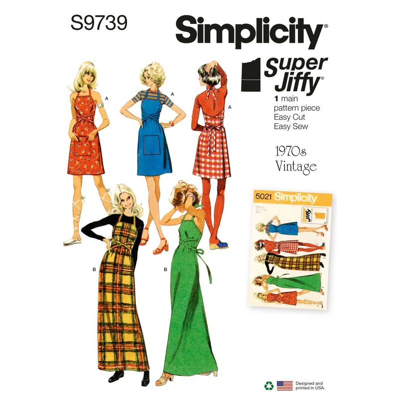 Sewing Pattern S9739 Misses Back-Wrap Dress and Jumper in Two Lengths