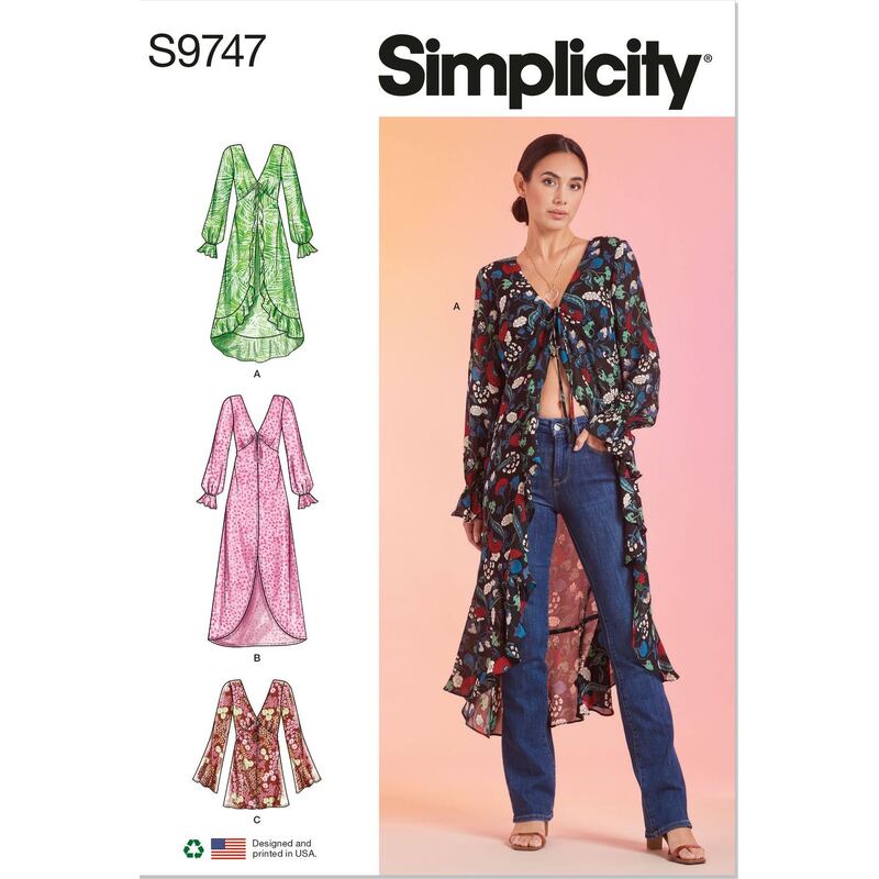 Simplicity Sewing Pattern S9747K5 Misses' Dusters Sizes 8-16