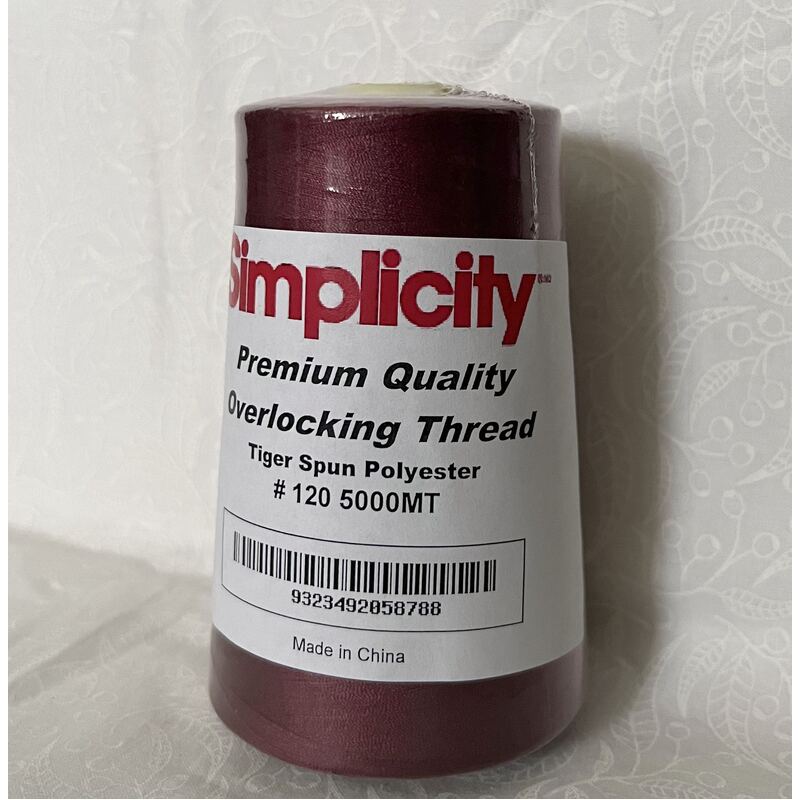 WINE Simplicity Premium Overlocker / Sewing Thread 5000m, 100% Spun Polyester