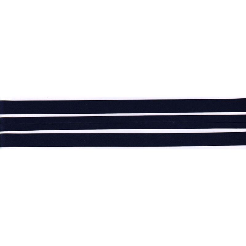 NAVY 12mm Satin Bias Binding, Single Folded, Sold by the Metre