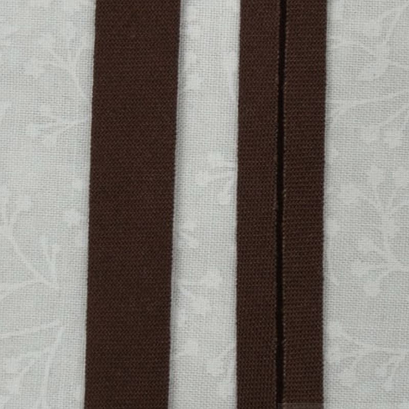 BROWN 12mm Cotton Bias Binding Single Folded x 10 Metres