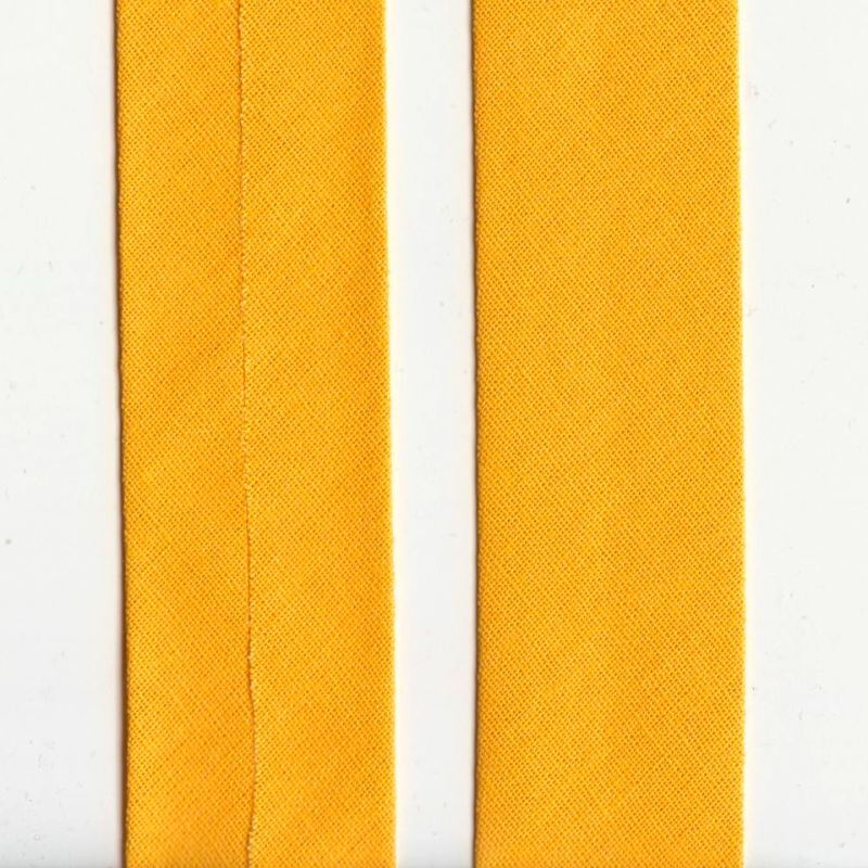 GOLDEN YELLOW 12mm Cotton Bias Binding Single Folded x 10 Metres