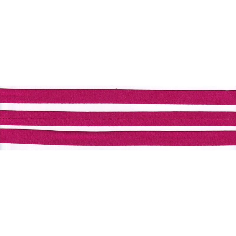 HOT PINK 12mm Cotton Bias Binding Single Folded, by the Metre