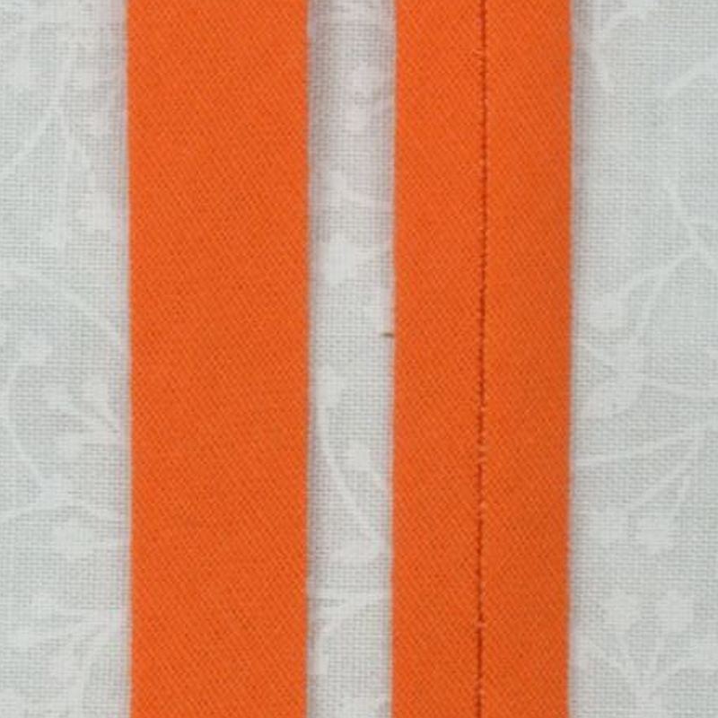 ORANGE 12mm Cotton Bias Binding Single Folded x 10 Metres