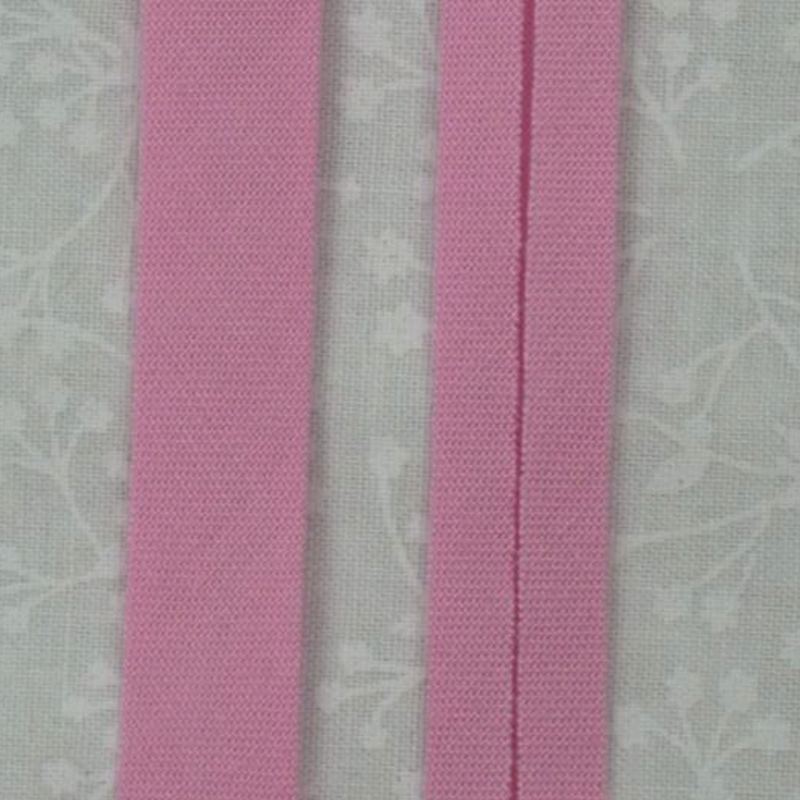 PINK 12mm Cotton Bias Binding Single Folded x 10 Metres