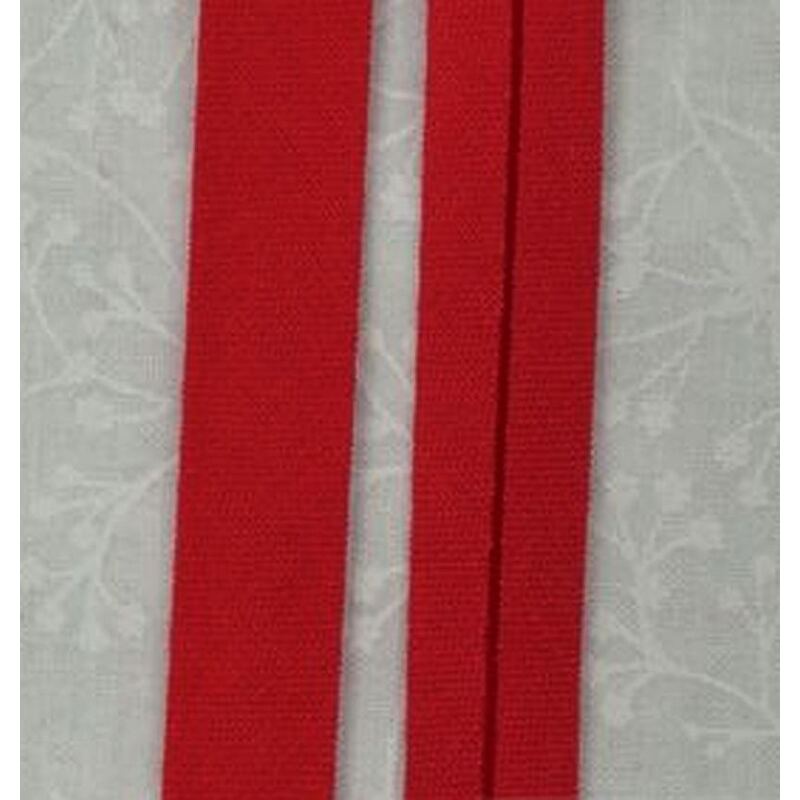 RED 12mm Cotton Bias Binding Single Folded x 10 Metres