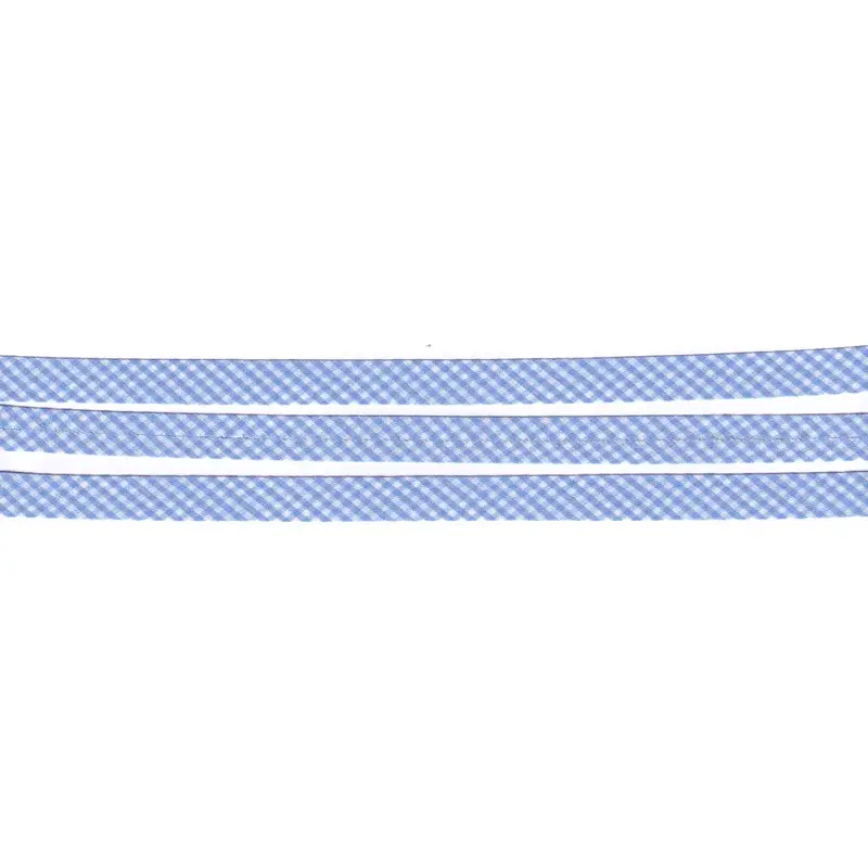 SKY-WHITE 12mm Cotton Bias Binding Single Folded, by the Metre