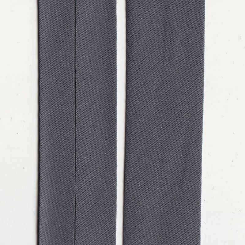 STEEL GREY 12mm Cotton Bias Binding Single Folded x 20 Metres