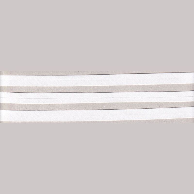 WHITE 12mm Cotton Bias Binding Single Folded, by the Metre