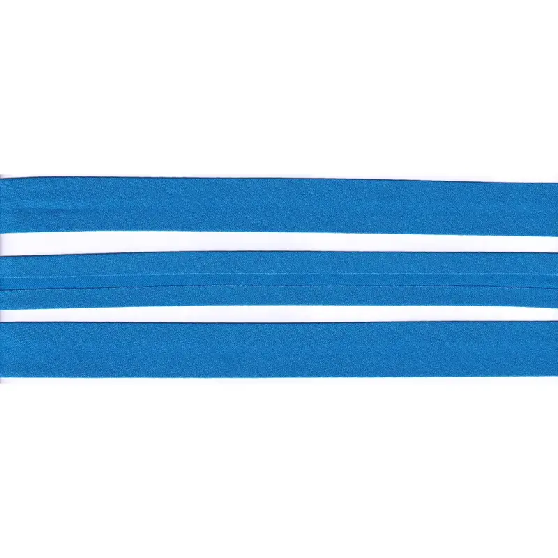 BLUE 20mm Cotton Bias Binding Single Folded, by the Metre