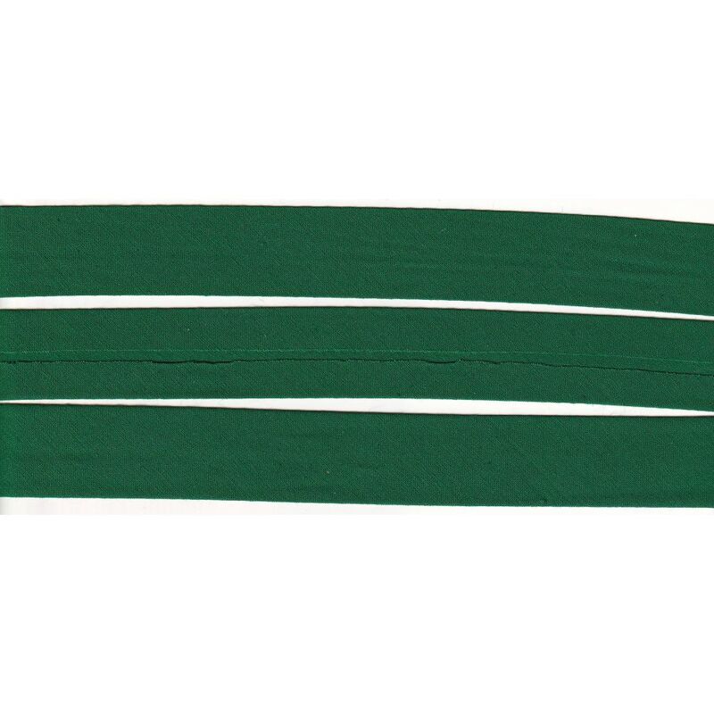 DARK GREEN 25mm Cotton Bias Binding Single Folded, by the Metre