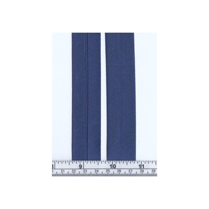 Cotton Bias Binding, 25mm Single Folded, DENIM 5m Packet