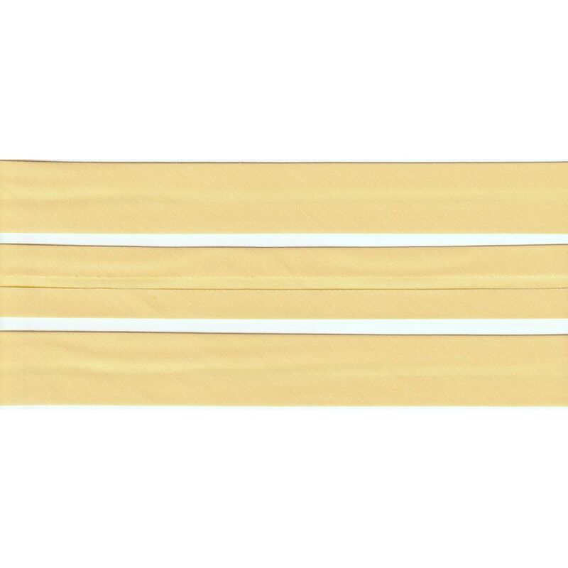 LIGHT MUSTARD 25mm Cotton Bias Binding Single Folded, by the Metre