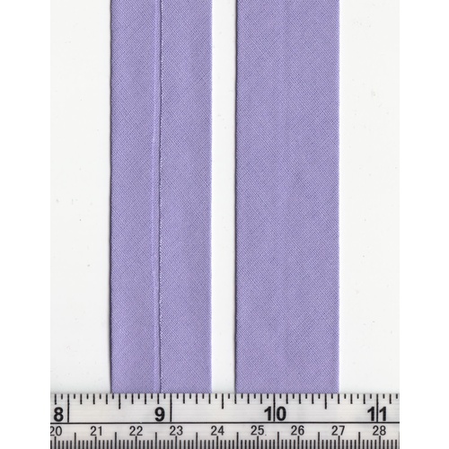 LILAC Cotton Bias Binding, 25mm Single Folded, 10 Metre Pack