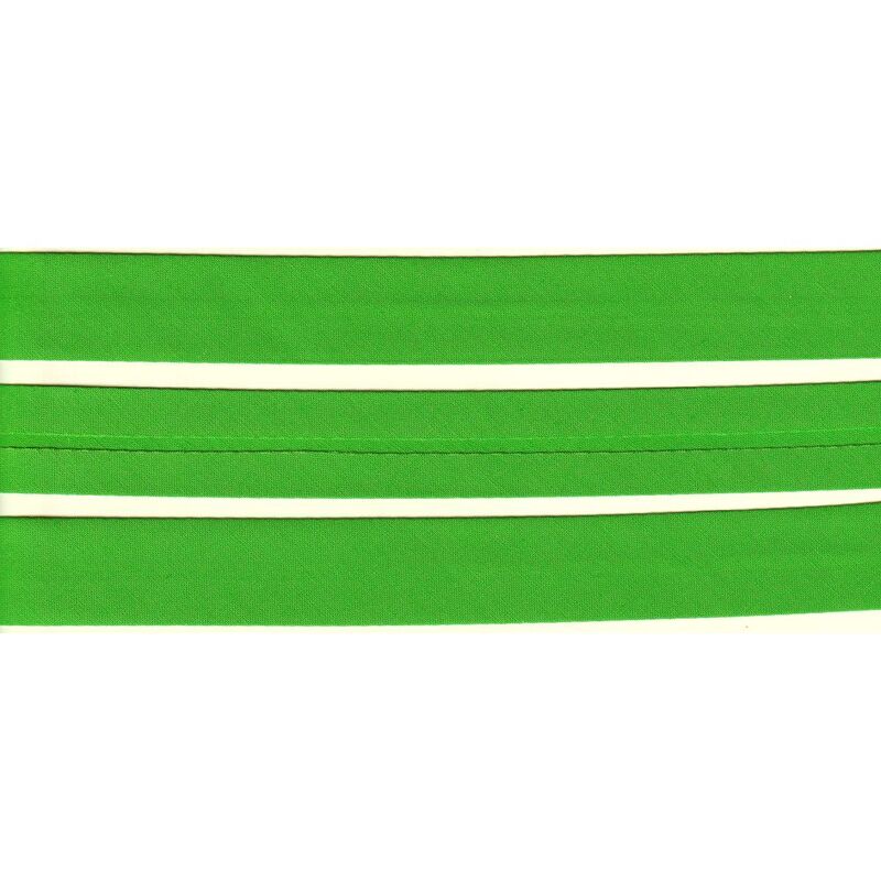 LIME 25mm Cotton Bias Binding Single Folded, by the Metre