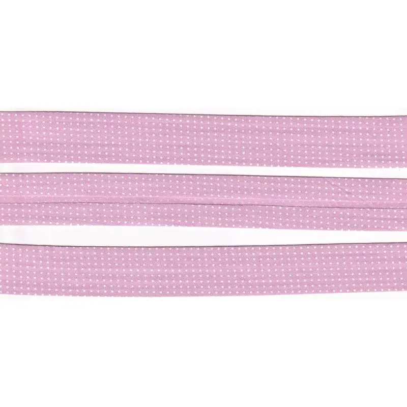 MICRO DOT PINK Print Cotton Bias Binding, 25mm Single Folded By The Metre