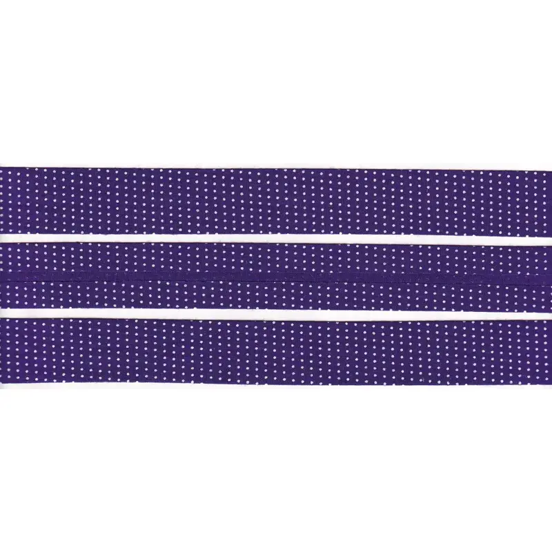 MICRODOT PURPLE 25mm Cotton Bias Binding Single Folded By The Metre