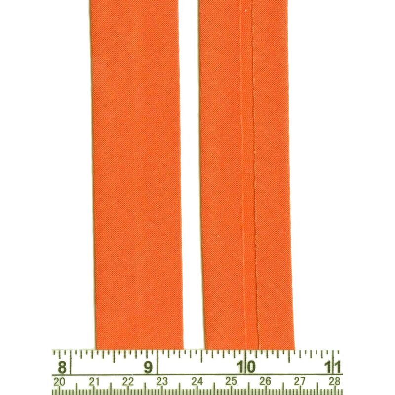 ORANGE 25mm Cotton Bias Binding Single Folded, by the Metre